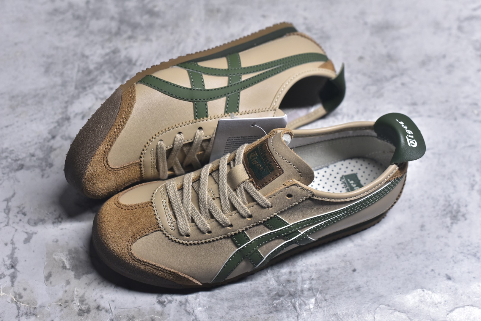 图片[7]-#Onitsuka Tiger鬼塚虎 MEXICO 66 进口皮料 一比一复刻 舒适百搭 低帮 板鞋 男女同款 T11浅棕绿 1183C102-250 尺码 35 36 37 37.5 38 39 39.5 40 40.5 41.5 42 42.5 43.5 44 44.5 45-选品中心