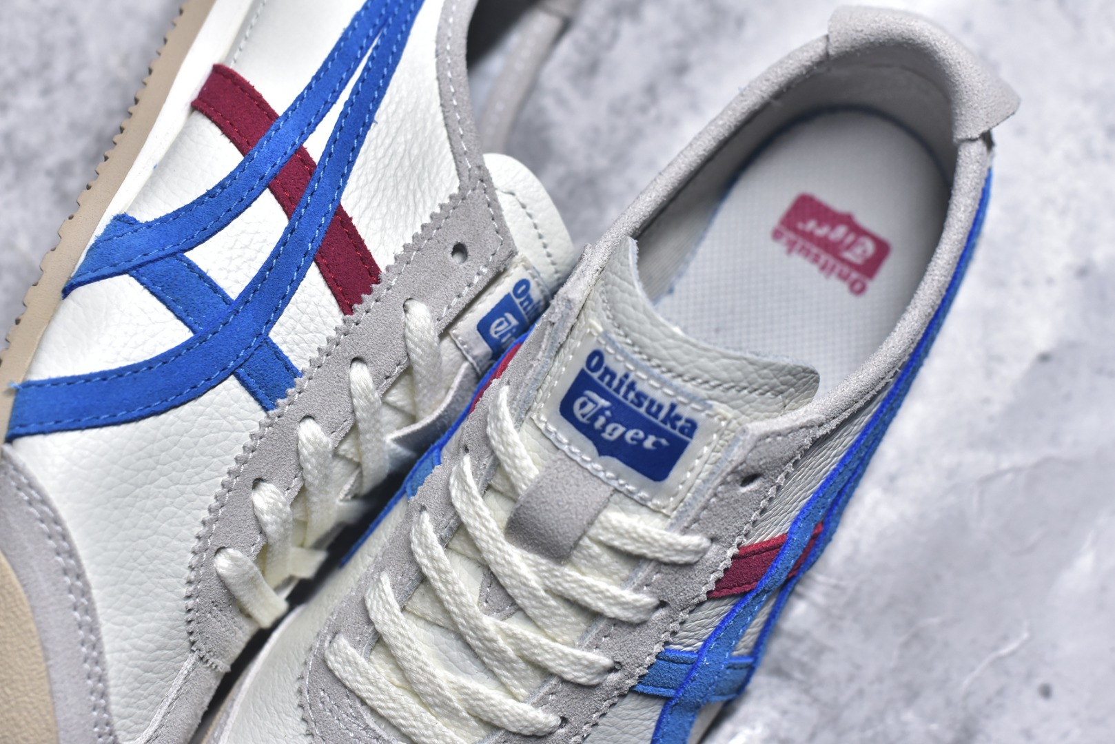 图片[9]-#Onitsuka Tiger鬼塚虎 MEXICO 66 进口皮料 一比一复刻 舒适百搭 低帮 板鞋 男女同款 T13米白蓝红 TH2J4L-0142 尺码 35 36 37 37.5 38 39 39.5 40 40.5 41.5 42 42.5 43.5 44 44.5 45-选品中心