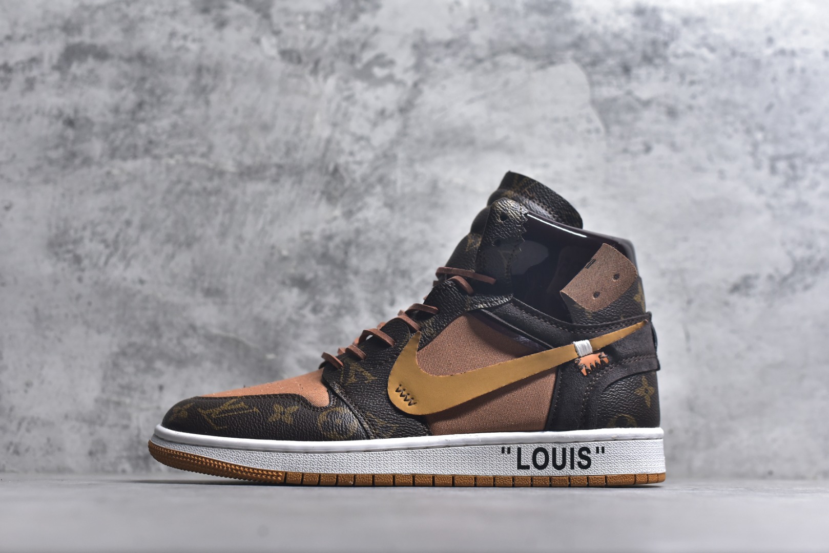 #Louis Vuitton x OFF-WHITE x Air Jordan 1 三方联名 棕色 货号：FP7139 300 尺码：40 40.5 41 42 42.5 43 44 44.5 45 46-选品中心
