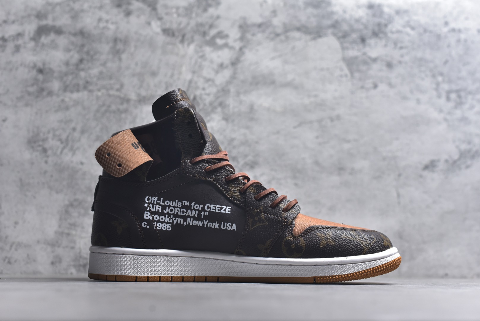 图片[3]-#Louis Vuitton x OFF-WHITE x Air Jordan 1 三方联名 棕色 货号：FP7139 300 尺码：40 40.5 41 42 42.5 43 44 44.5 45 46-选品中心