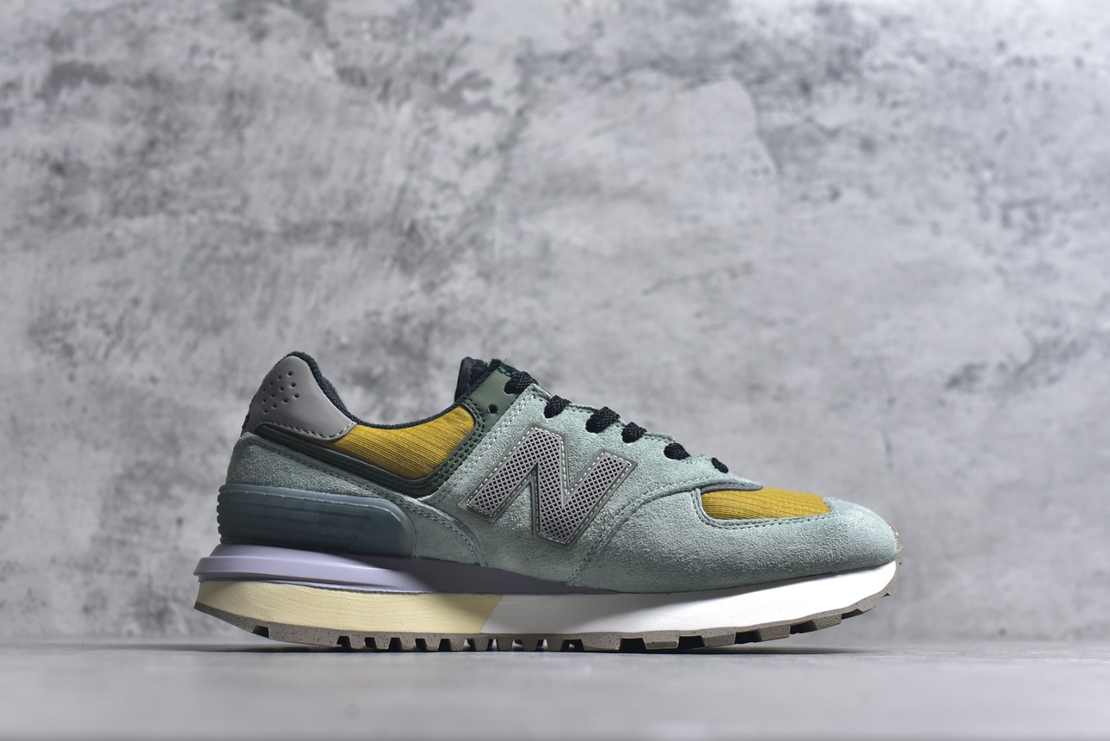 图片[3]-#New Balance NB 574 x 石头岛 复古运动跑步鞋 采用猪巴革组合网织物鞋面材质 全新4层组合独立私模大底 货号：U574LGTN 尺码：36 36.5 37.5 38 38.5 39 40 40.5 41.5 42 42.5 43 44 45-选品中心