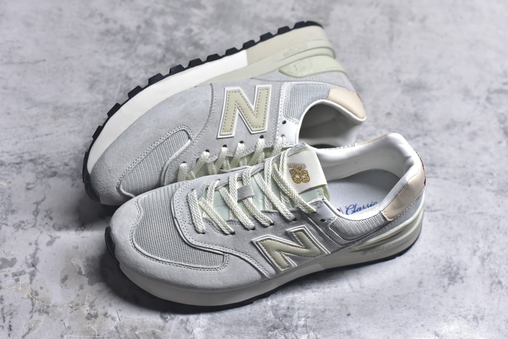 图片[7]-#New Balance NB574 低帮复古休闲慢跑鞋 毛边牛仔面料 ENCAP缓震中底 原盒原标 天猫京东平台专供 早期外围实体充正案例无数，外贸客户指定订单 前后掌分段组合大底 内置科技软底 缓震效果极佳 货号：U574LGE1 尺码：36-45-选品中心