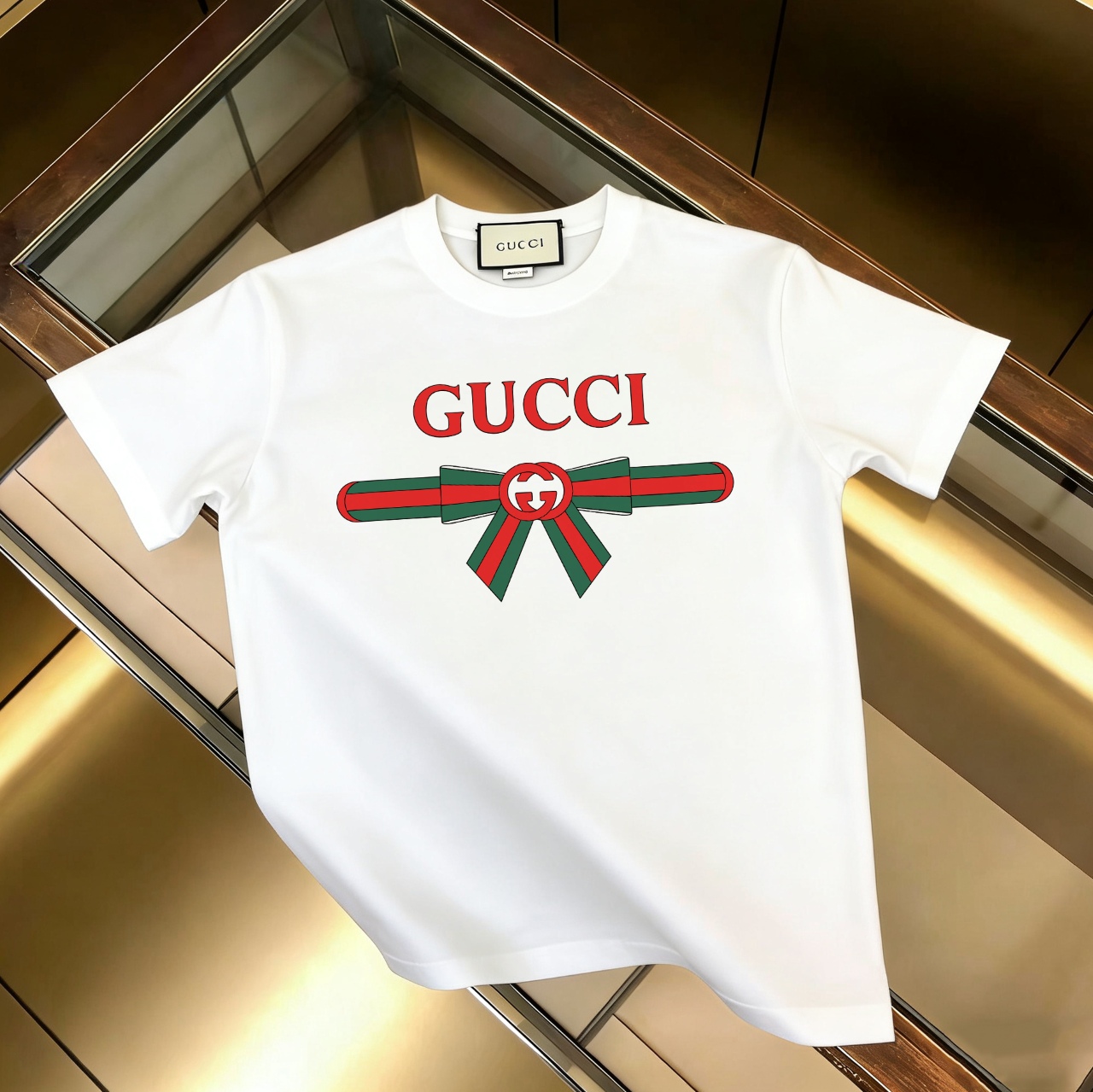 P90 no descontinuado, empuje con confianza GUCCI nuevo modelo, tela mejorada, algodón puro 300g, camiseta de manga cort…