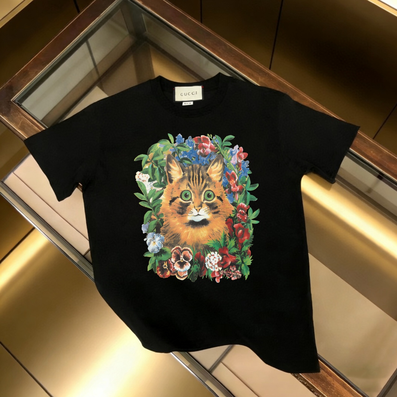 P90 no descontinuado, empuje con confianza GUCCI 古驰 nuevo modelo, tela mejorada, algodón puro 300g, camiseta de manga c…