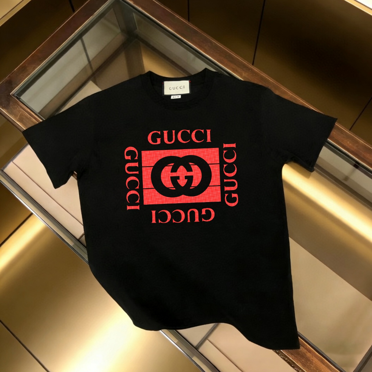 P90 no descontinuado, empuje con confianza GUCCI 古驰 nuevo modelo, tela mejorada, algodón puro 300g, camiseta de manga c…