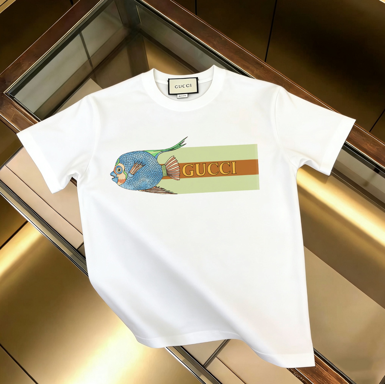 P90 no descontinuado, empuje con confianza GUCCI 古驰 nuevo modelo, tela mejorada, algodón puro 300g, camiseta de manga c…