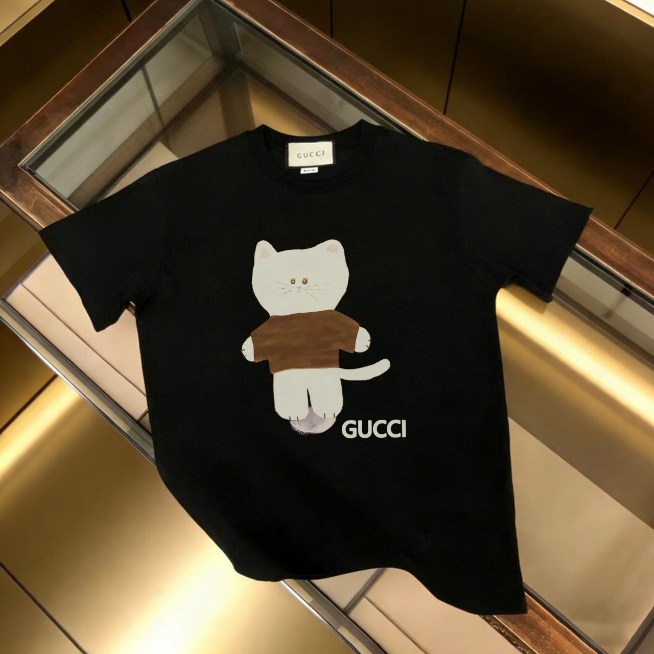 P90 no descontinuado, empuje con confianza GUCCI 古驰 nuevo modelo, tela mejorada, algodón puro 300g, camiseta de manga c…