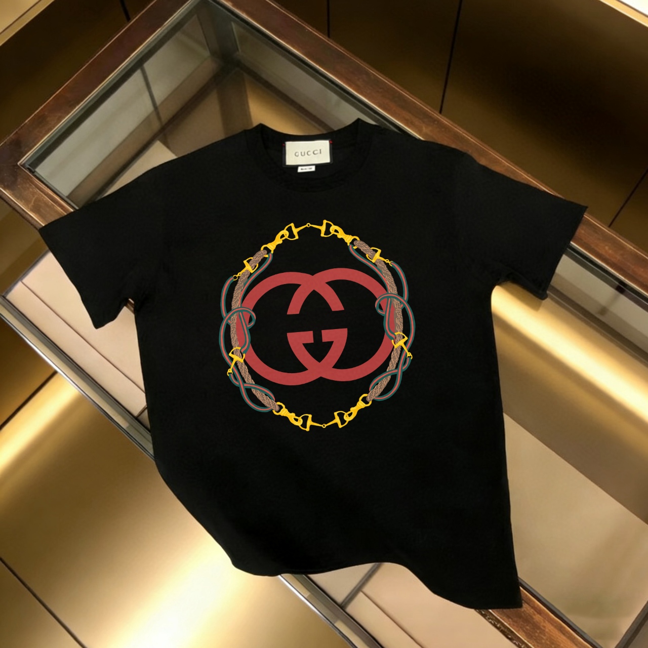 P90 no descontinuado, empuje con confianza GUCCI 古驰 nuevo modelo, tela mejorada, algodón puro 300g, camiseta de manga c…