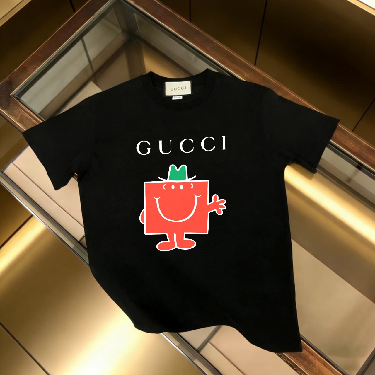 P90 no descontinuado, empuje con confianza GUCCI 古驰 nuevo modelo, tela mejorada, algodón puro 300g, camiseta de manga c…