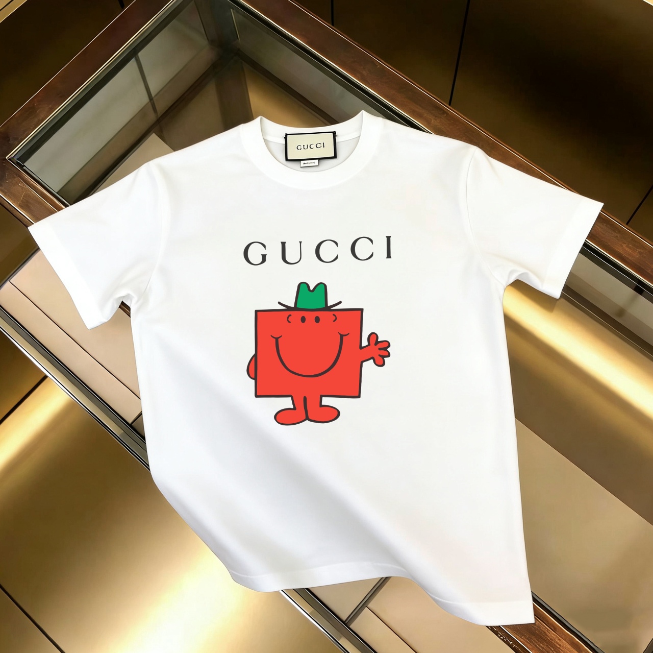P90 no descontinuado, empuje con confianza GUCCI 古驰 nuevo modelo, tela mejorada, algodón puro 300g, camiseta de manga c…