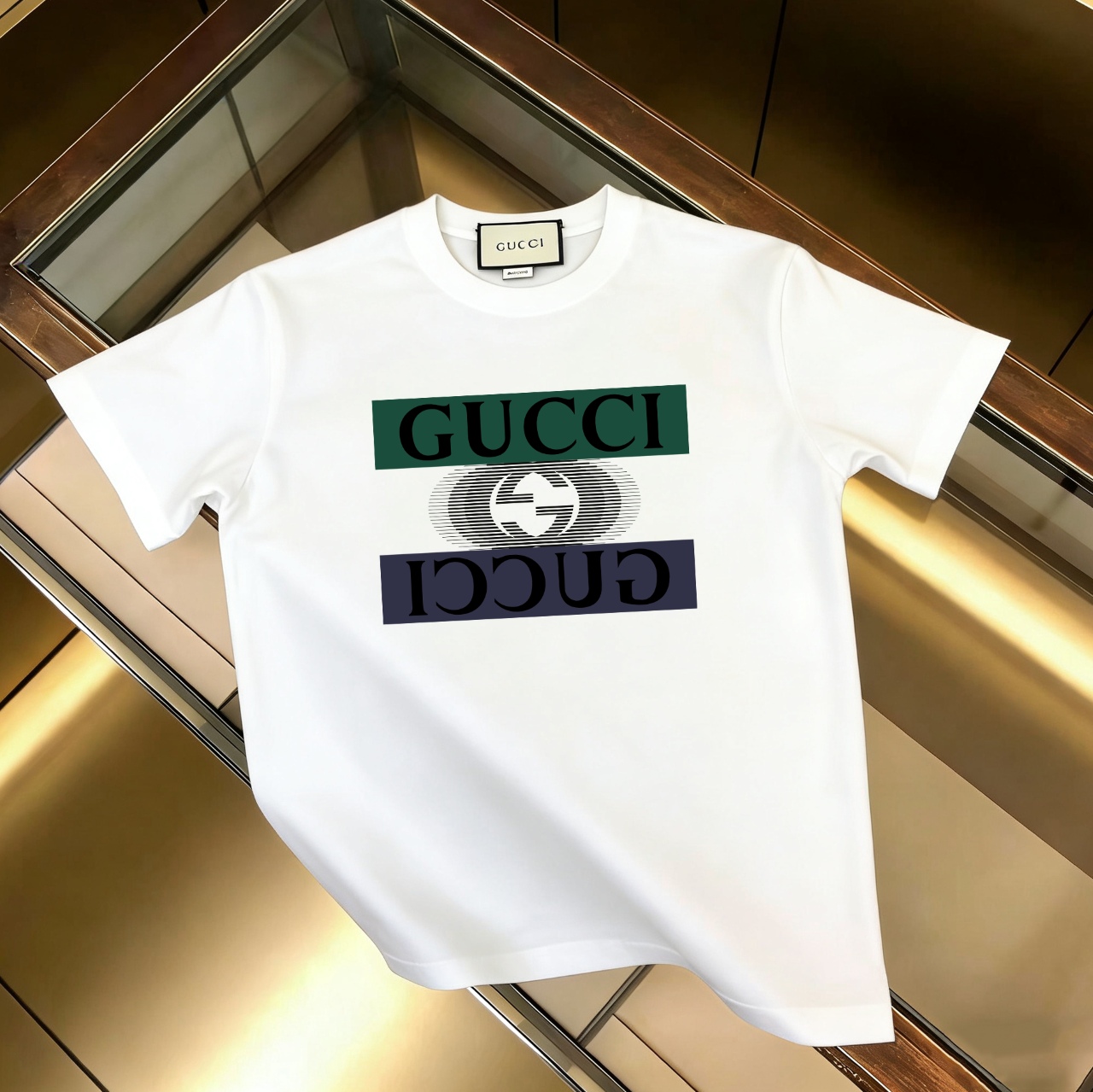 P90 no descontinuado, empuje con confianza GUCCI 古驰 nuevo modelo, tela mejorada, algodón puro 300g, camiseta de manga c…