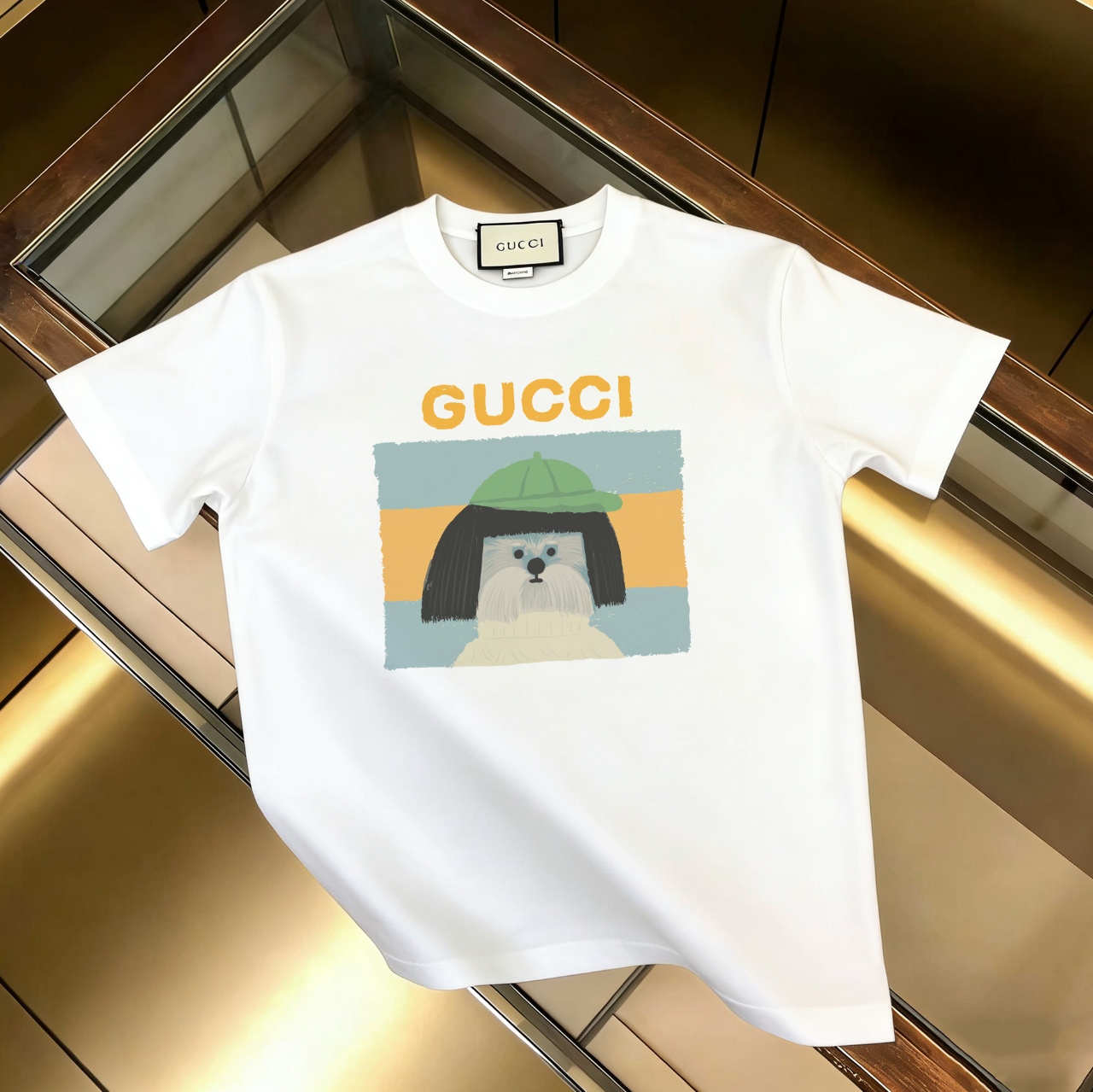 P90 no descontinuado, empuje con confianza GUCCI 古驰 nuevo modelo, tela mejorada, algodón puro 300g, camiseta de manga c…