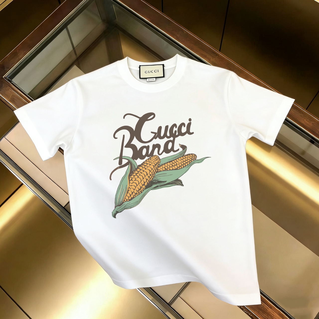 P90 no descontinuado, empuje con confianza GUCCI 古驰 nuevo modelo, tela mejorada, 300g algodón puro, camiseta de manga c…