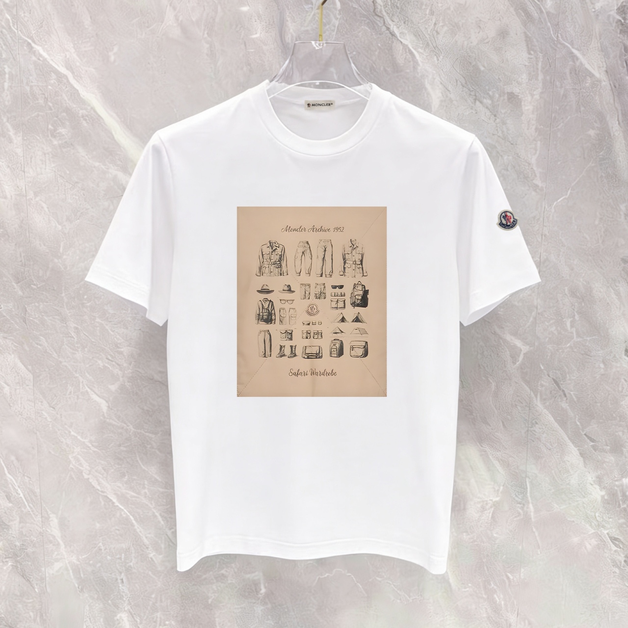 P90 Artículo permanente, promoción segura. Moncler/mengkou, nuevo estilo, tela mejorada, camiseta de manga corta estamp…