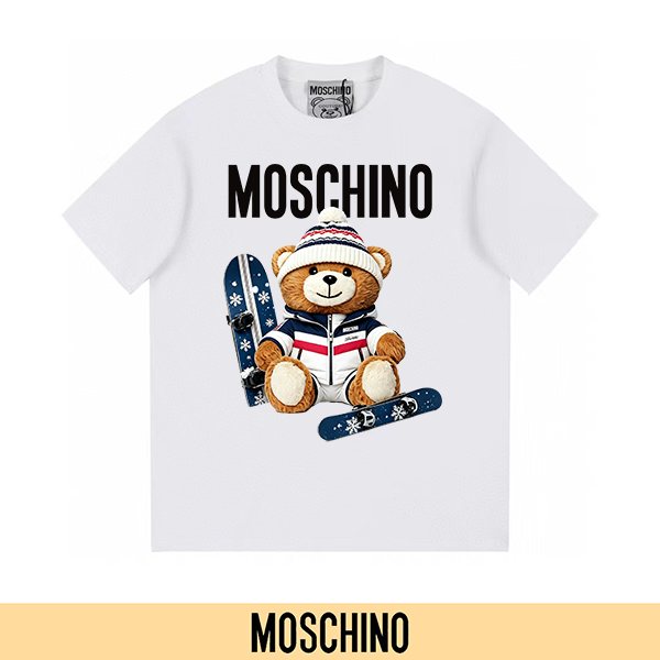 P90 no descontinuado, promoción segura (principal-5) MOSCHINO Moschino nueva camiseta de manga corta con estampado, alg…