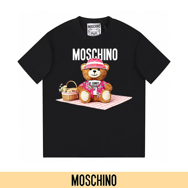 P90 no descontinuado, promoción segura (principal-5) MOSCHINO Moschino nueva camiseta de manga corta con estampado, alg…