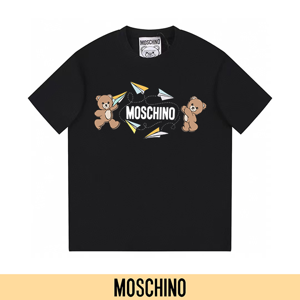 P90 no descontinuado, empuje con confianza (principal-5) MOSCHINO Moschino nueva camiseta de manga corta estampada 300G…