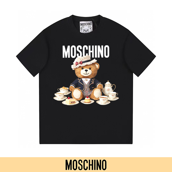 P90 no descontinuado, empuje con confianza (principal-5) MOSCHINO Moschino nueva camiseta de manga corta estampada 300G…