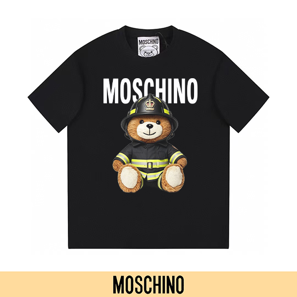 P90 Artículo permanente recomendado (principal-5) MOSCHINO Moschino Nueva camiseta de manga corta con estampado 300G al…