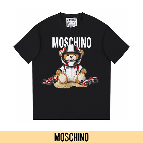 P90 不下架款放心推(主推-5) MOSCHINO 莫诗奇诺 新款印花短袖T恤300G纯棉T恤（面料新升级） 颜色：黑色 白色 尺码：XS~L - 副本 (43) - 副本 - 副本 - 副本