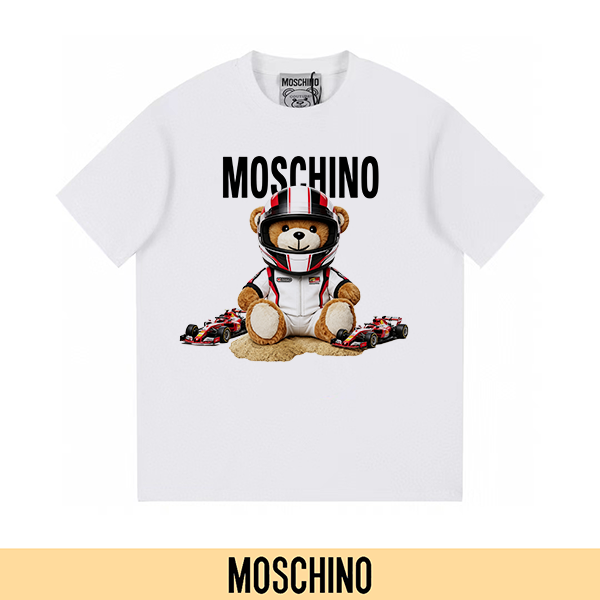 P90 不下架款放心推(主推-5) MOSCHINO 莫诗奇诺 新款印花短袖T恤300G纯棉T恤（面料新升级） 颜色：黑色 白色 尺码：XS~L - 副本 (44) - 副本 - 副本 - 副本