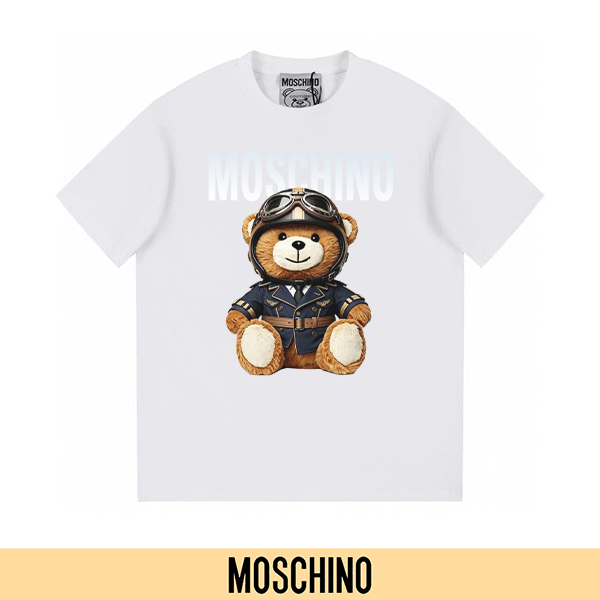 P90 no retirado, promoción segura (principal-5) MOSCHINO Moschino nueva camiseta de manga corta con estampado…