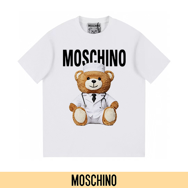 P90 no retirado, promoción segura (principal-5) MOSCHINO Moschino nueva camiseta de manga corta con estampado…