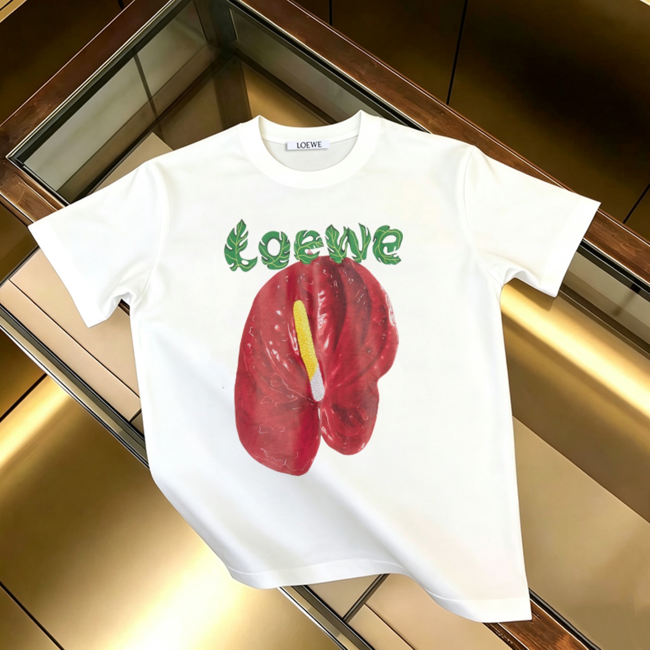 P90 不下架款放心推 LOEWE 罗意威 新款印花短袖T恤300G纯棉T恤（面料新升级） 颜色：黑色 白色 尺码：XS~L - 副本 (27)