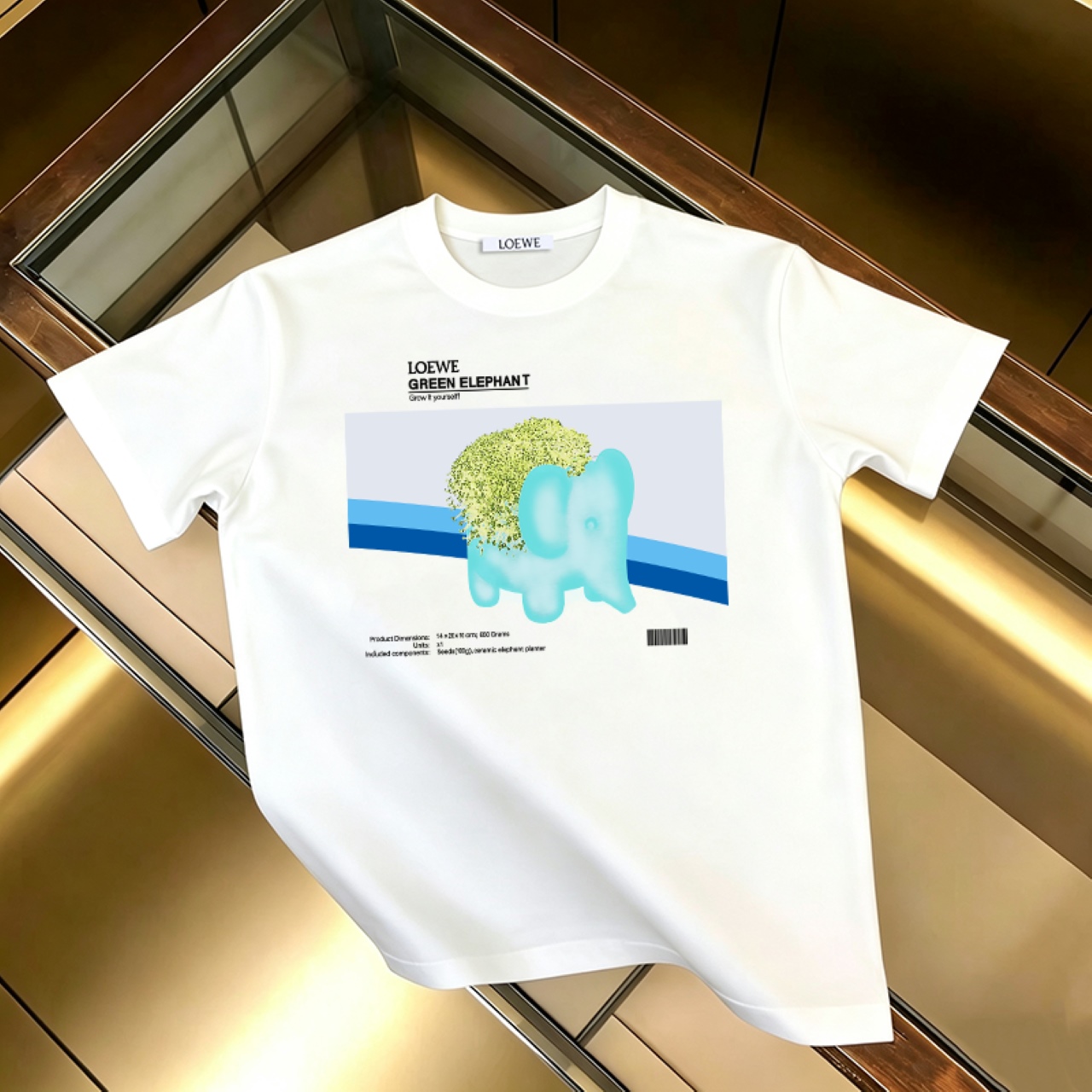 P90 artículo permanente, recomendado, LOEWE, camiseta de manga corta con estampado nuevo, algodón 300G (tela mejorada).…
