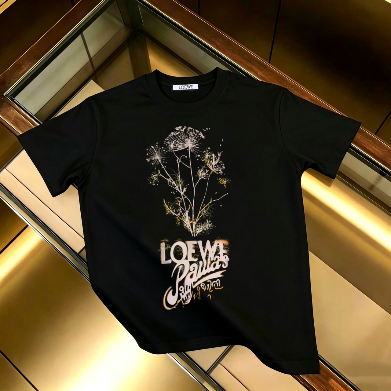 P90 no descontinuado, empuje con confianza LOEWE Loewe nueva camiseta de manga corta estampada 300G algodón puro (tela …