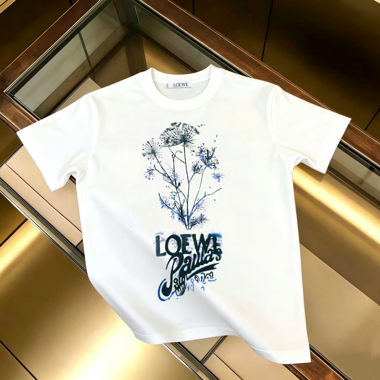 P90 no descontinuado, empuje con confianza LOEWE Loewe nueva camiseta de manga corta estampada 300G algodón puro (tela …