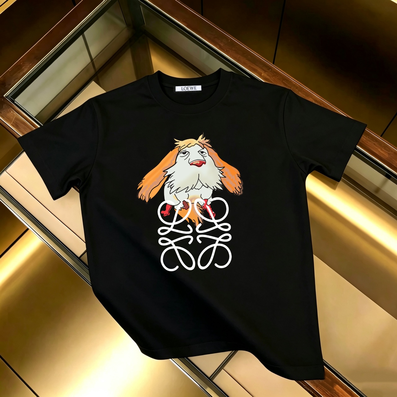 P90 no descontinuado, empuje con confianza LOEWE Loewe nueva camiseta de manga corta estampada 300G algodón puro (tela …