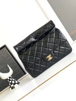 Chanel 2.55 Clutches & Pouch Bags Black Cowhide Vintage
