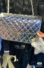 Cheap Replica
 Chanel Buy
 Bags Backpack Silver Patent Leather