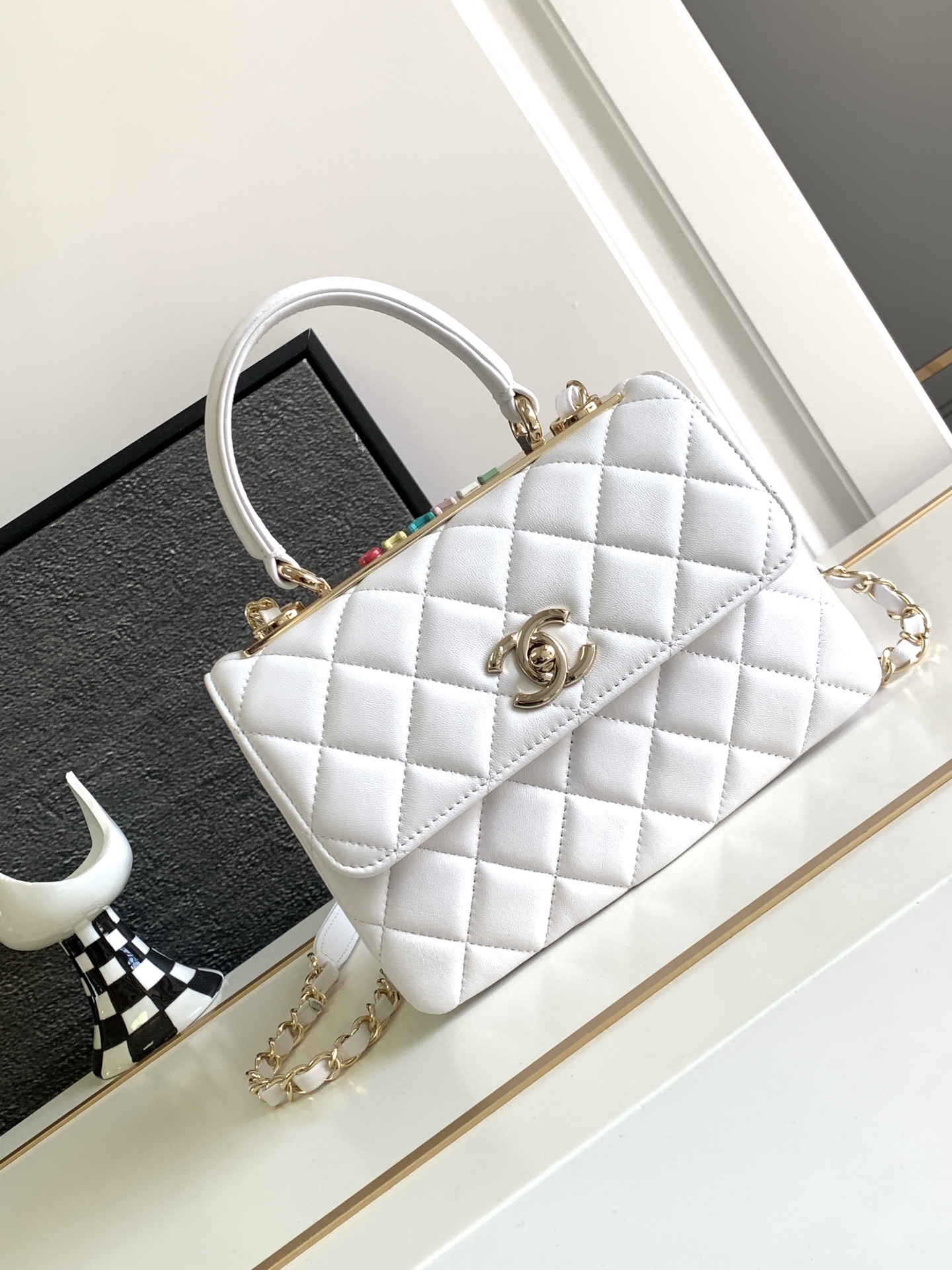 Exclusive Cheap
 Chanel Classic Flap Bag Copy
 Crossbody & Shoulder Bags Blue White Lambskin Sheepskin Fall/Winter Collection Mini