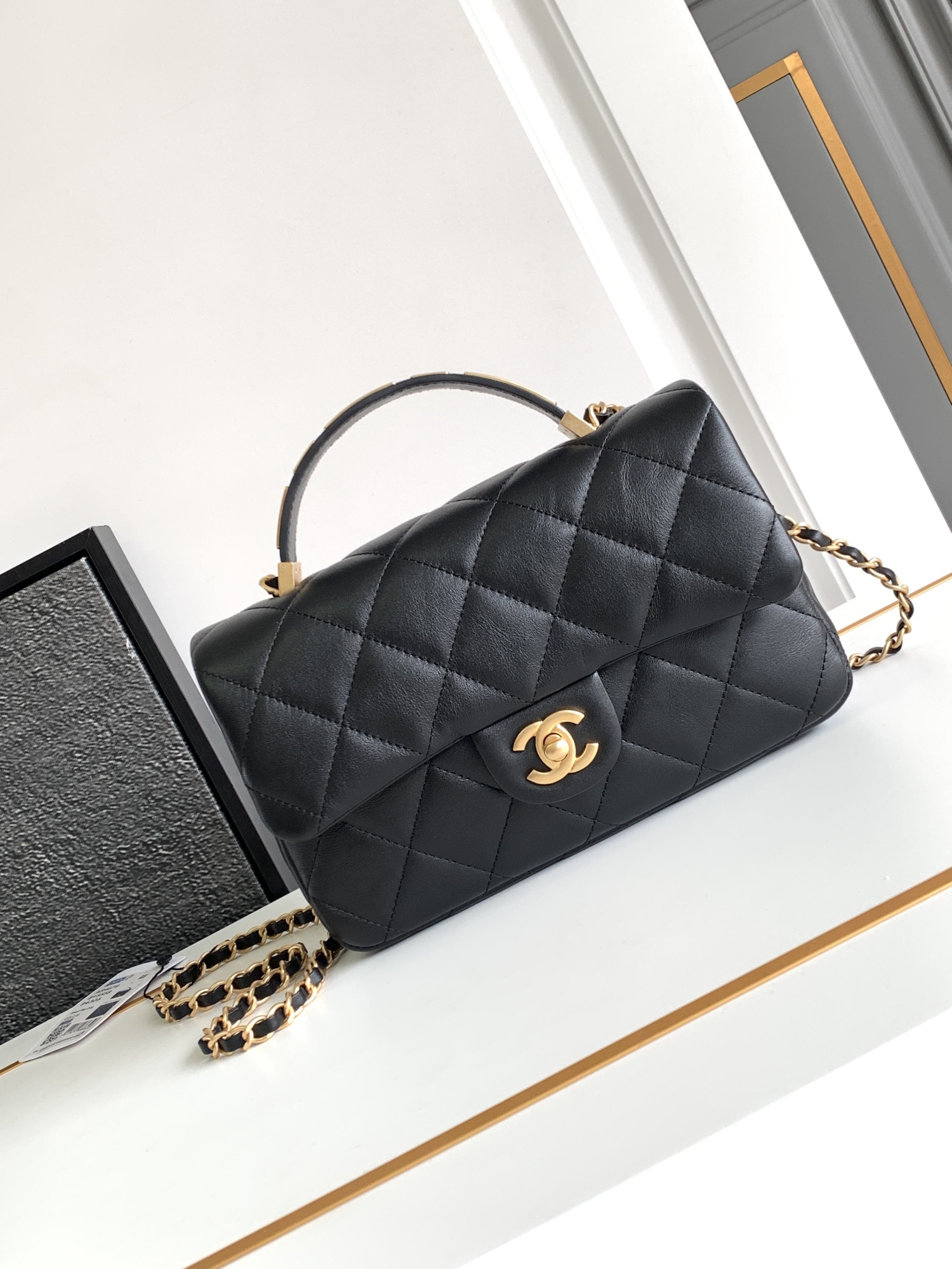 Chanel Classic Flap Bag Borsette Borse Crossbody & Borse a Tracolla Nero Pelle bovina Vintage Catene