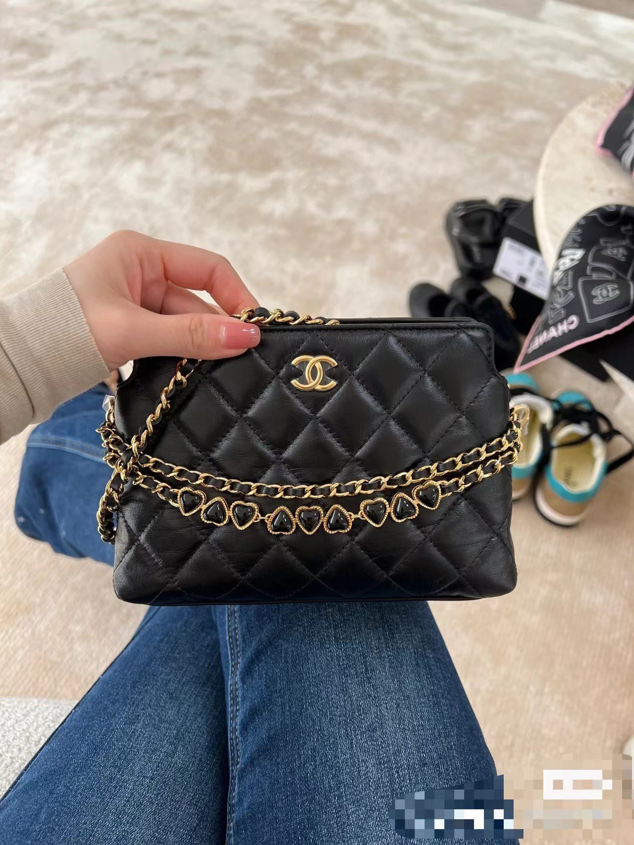 珐琅扣❤️‍🔥❤️‍🔥hanel24p新品包包👛觉得好看,上身发现特别好看 5