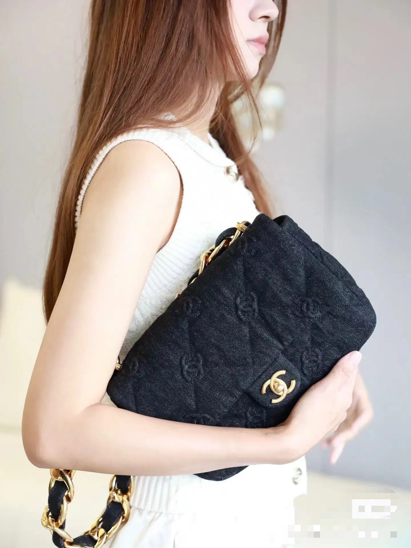 Chanel Classic Flap Bag Bolsos cruzados y bandoleras Outlet 1: 1 réplica
 Impresión Colección primavera – verano Cadena