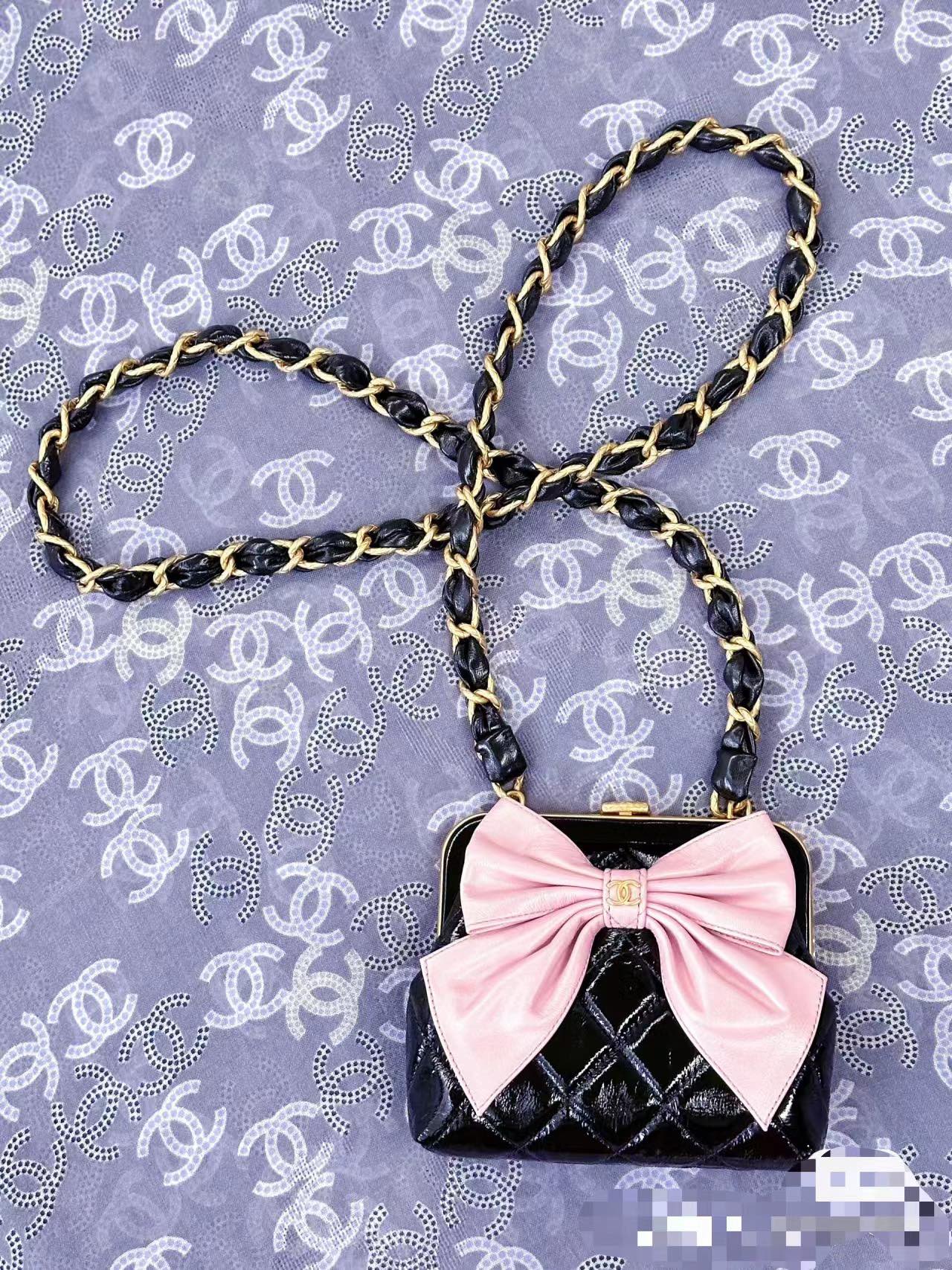 ¡Envío exclusivo! 🚩🚩🚩 CHANEL 24a pequeña linda 😍 bolso de lazo, fotos de uso ❤️‍🔥❤️‍🔥 ¡Tan adorable que explota, …