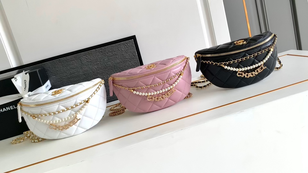 Video real de gran H 🚩🚩🚩🚩🉑️🉑️🉑️ ¡Negro! ¡Blanco! Rosa elige uno 🆕🚩🚩🚩 ¡CHANEL24A riñonera de cadena de perlas…