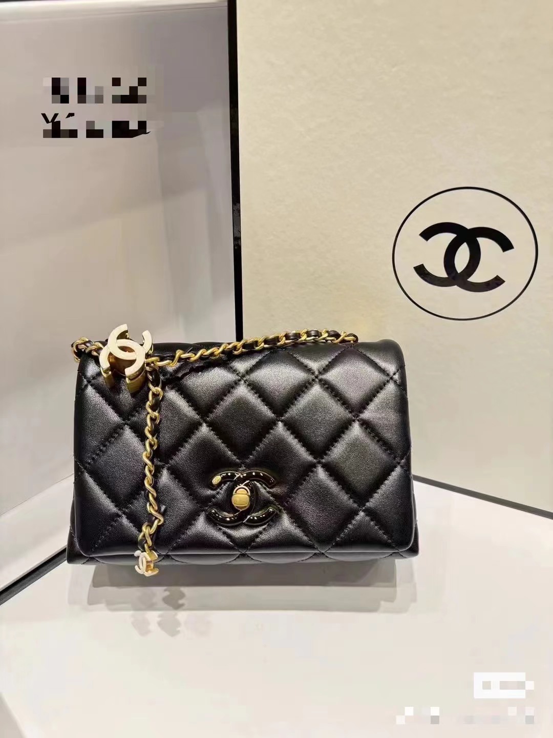 Chanel Classic Flap Bag Torby typu crossbody i na ramię Czarny Złoto Łańcuchy