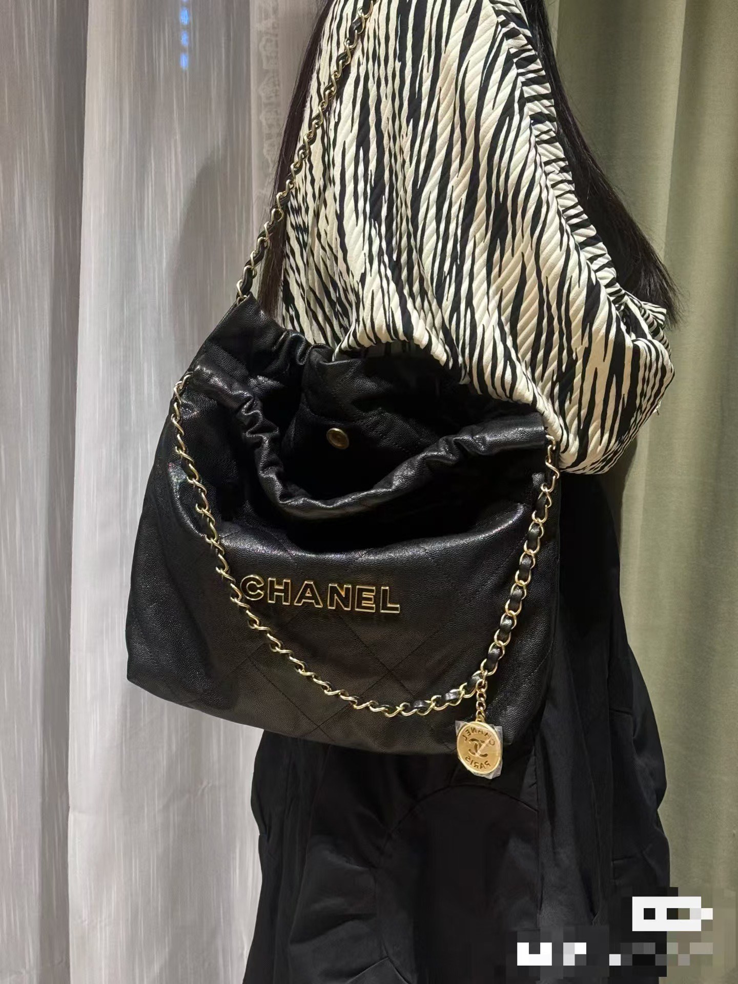 OHANEL 24K New Arrival: Medium Grained Calfskin "Trash" Bag - Bag 3