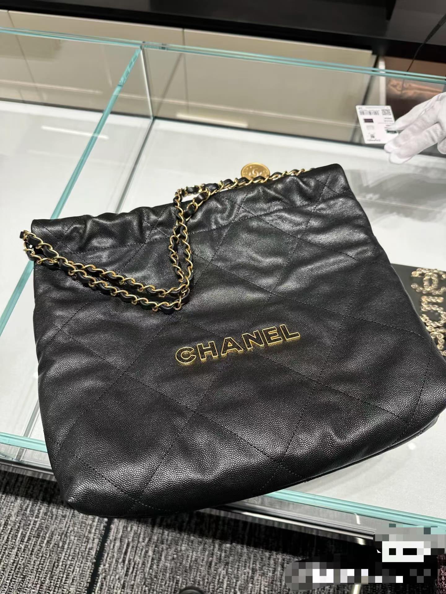 OHANEL 24K 🎆🎆 New Grained/Caviar Calfskin "Trash Bag" (Chanel 22 - Bag 4