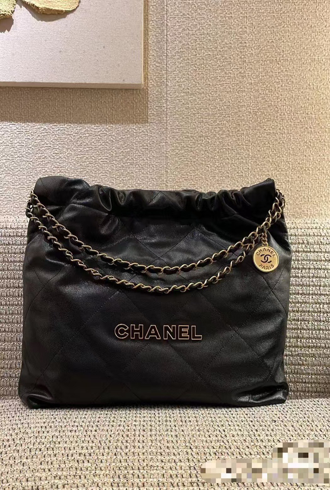 OHANEL 24K 🎆🎆 New Grained/Caviar Calfskin "Trash Bag" (Chanel 22 - Bag 6