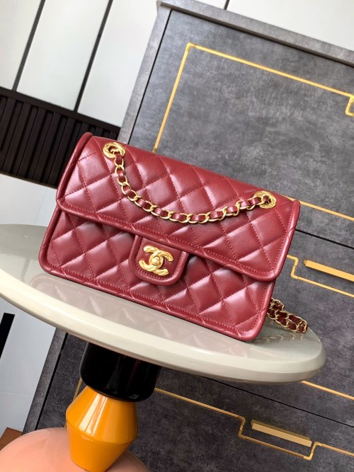 Chanel 24K Burgundy Quilted Leather Flap Bag with Gold Hardware 1 Chanel 24K Burgundy Quilted Leather Flap Bag with Gold Hardware