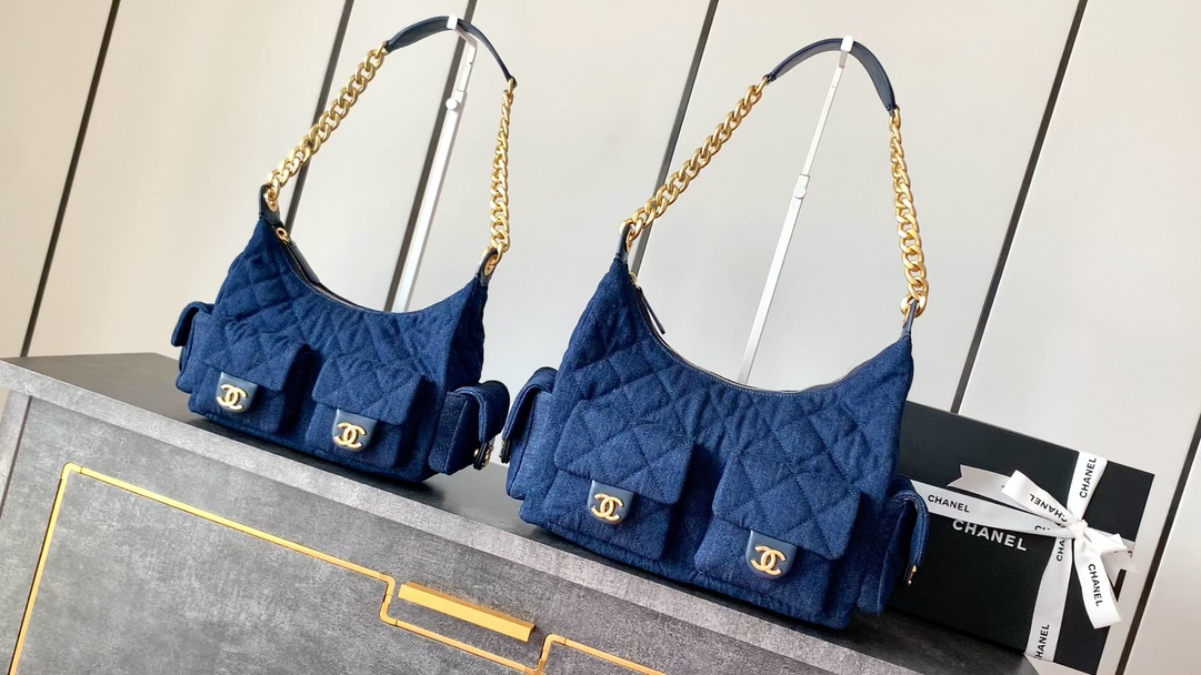 Video corto de toma real de "Dark Blue" Big H🤩OHANEL 25C🚩🚩🚩HOBO, el rey de los bolsos, este bolso es realmente ines…