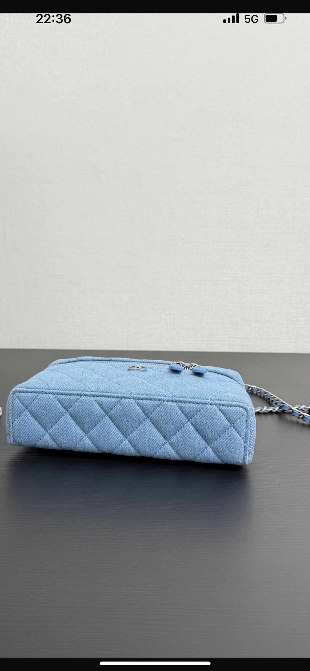 Chanel 25C LP Vanity Case, Light Blue Denim, Detachable Chain, Fashionable 5 i1741426635 1692 6