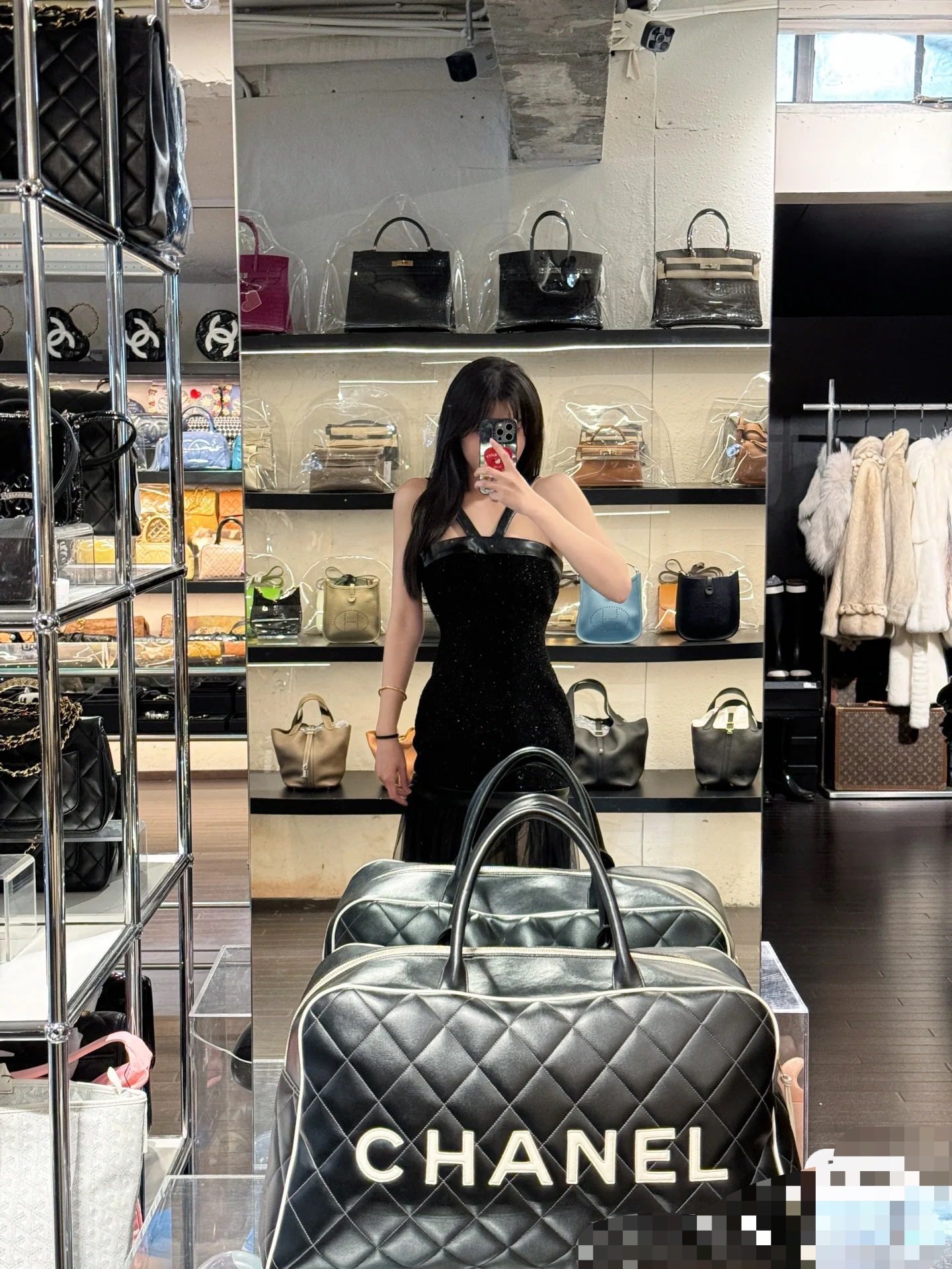 Chanel Vintage Bowling Bag Black Lambskin Leather 24k Gold Hardware 5 i1742626677 4309 3
