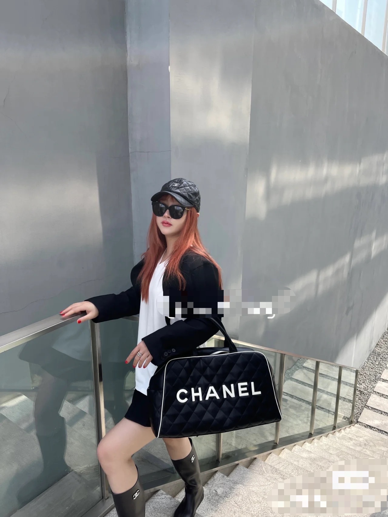 Chanel Vintage Bowling Bag Black Lambskin Leather 24k Gold Hardware 6 i1742626677 5206 5