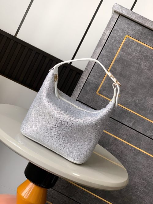 OHANEL Silver Crystal Hobo Bag,Swarovski Handbag, Luxury Diamante Evening Bag 1 OHANEL Silver Crystal Hobo Bag,Swarovski Handbag, Luxury Diamante Evening Bag